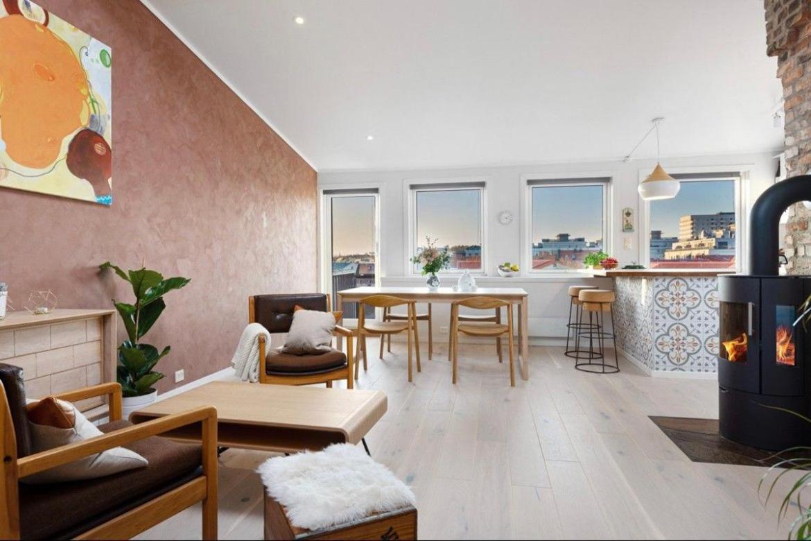 Penthouse In Oslo'S Hippest District Gruenerlokka Lägenhet Exteriör bild
